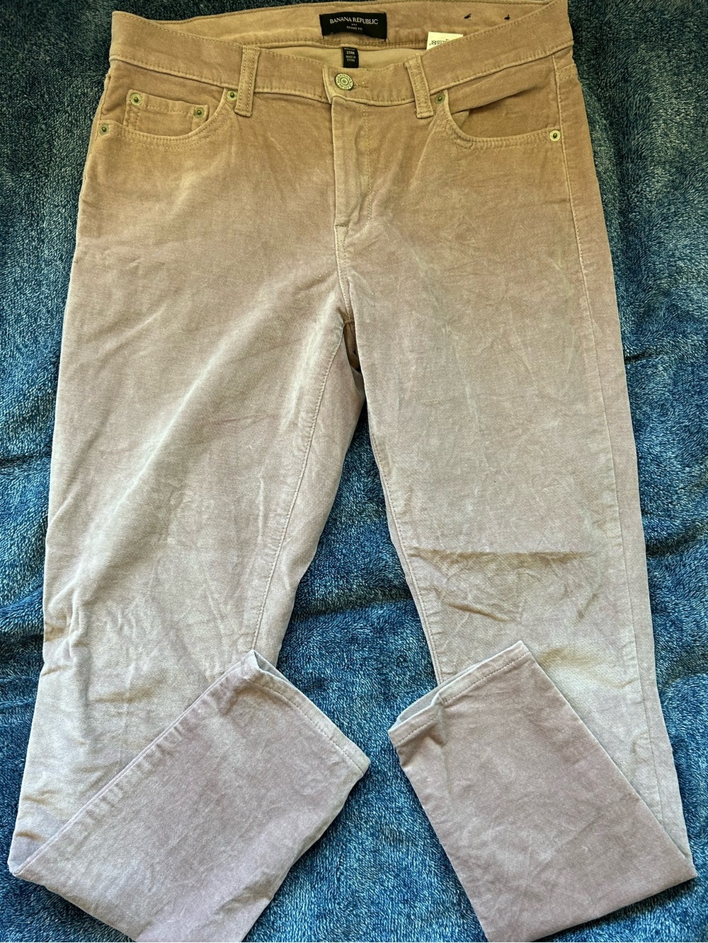 Banana Republic Skinny Fit Corduroy Pants in Dusty Pink